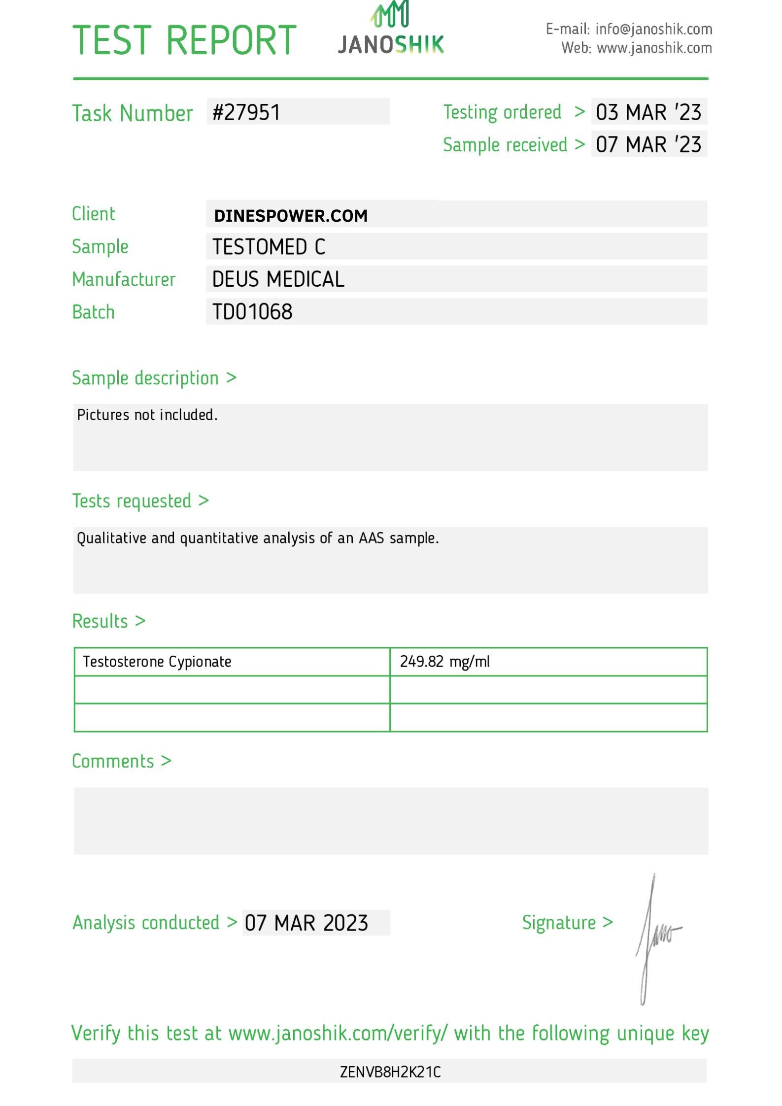 STÉROÏDE INJECTABLE C 250 TESTÉ EN AMPOULES – Image 3