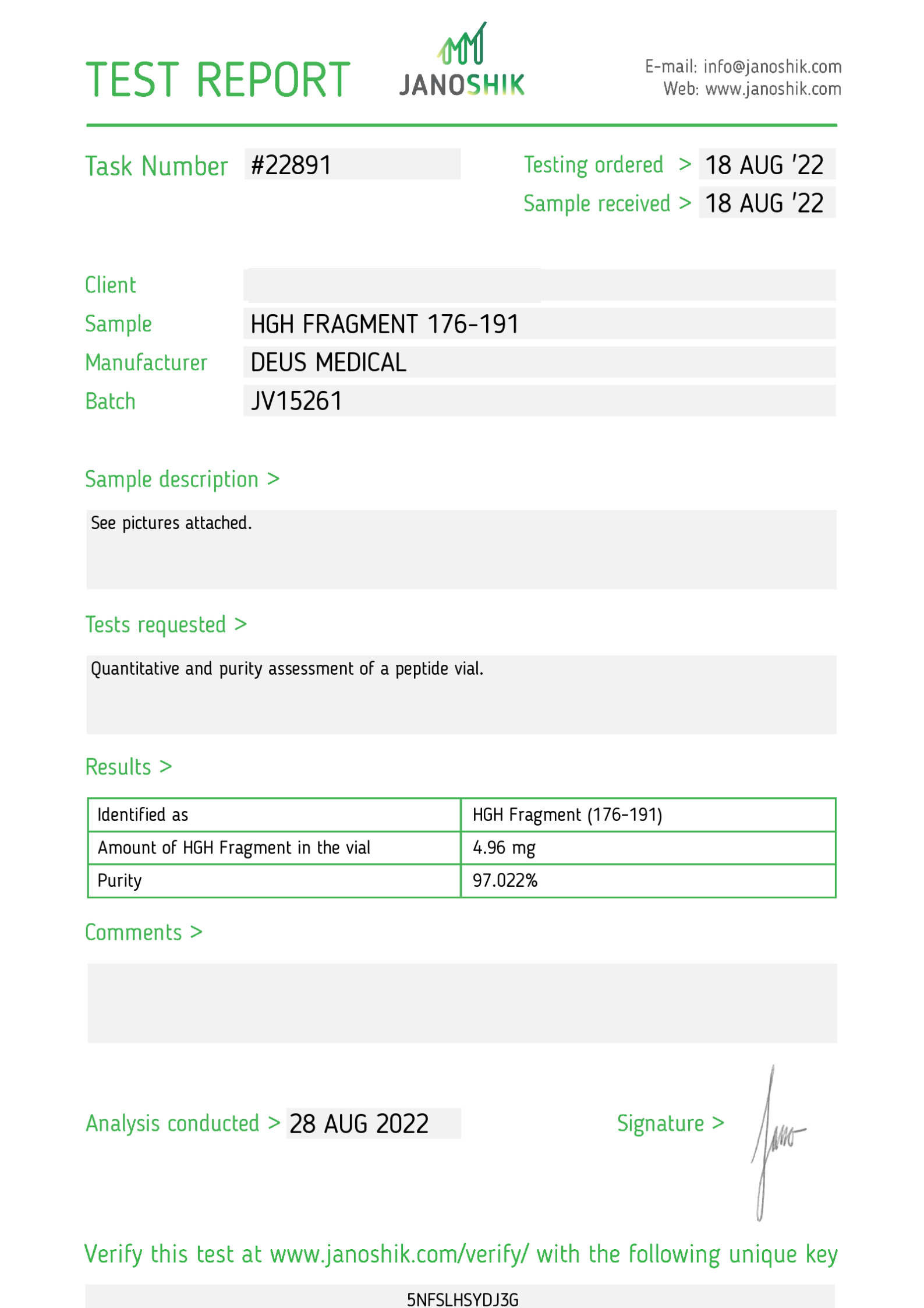 FRAMMENTO DI HGH 176-191 - immagine 2