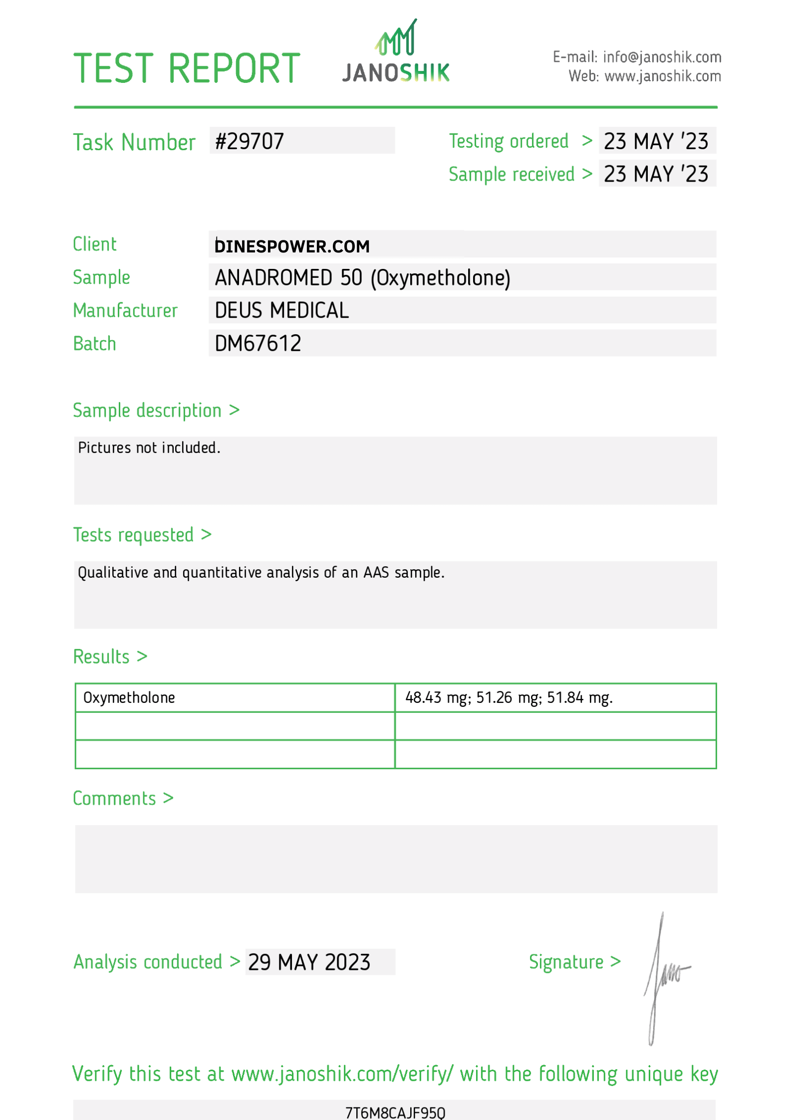ANADROMED 50 STÉROÏDE ORAL EN COMPRIMÉS – Image 3