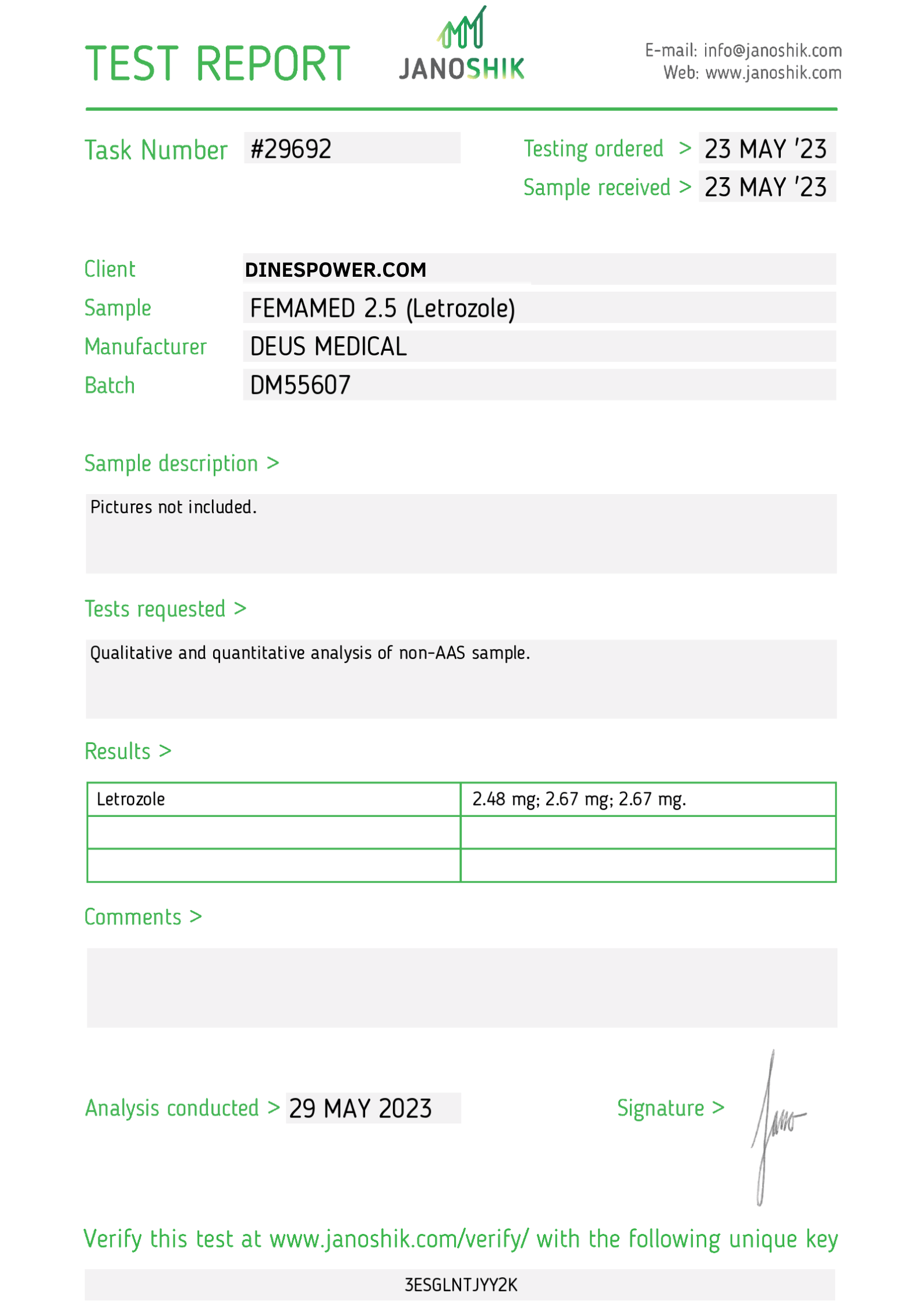 FEMAMED 2.5 INHIBITEUR DE L'AROMATASE EN COMPRIMES – Image 2