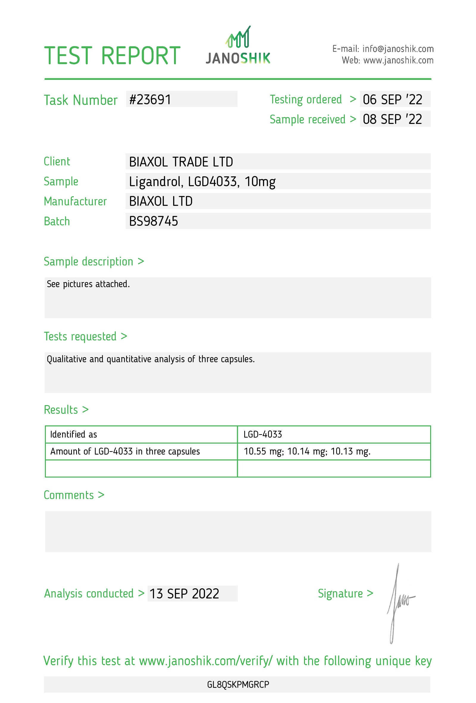 LIGANDROL (LGD4033) SARM EN CÁPSULAS - Imagen 2