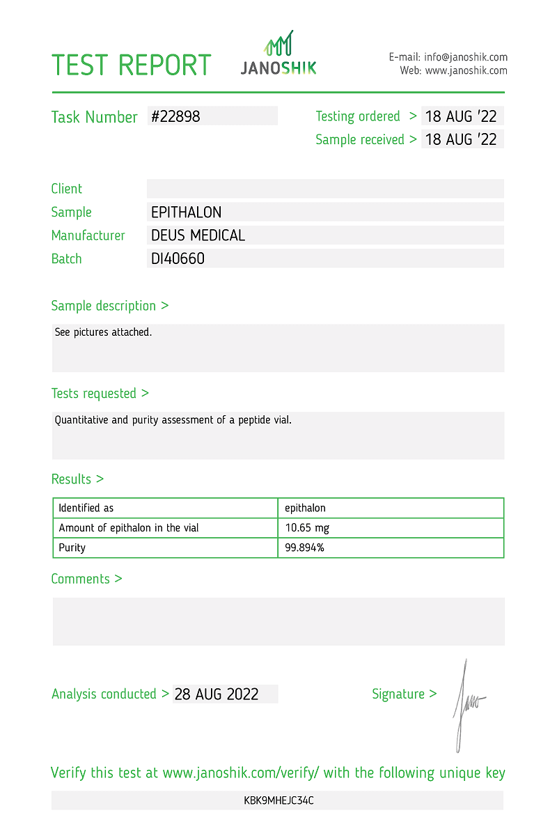 PEPTIDE D'ÉPITHALON EN FLACON – Image 2