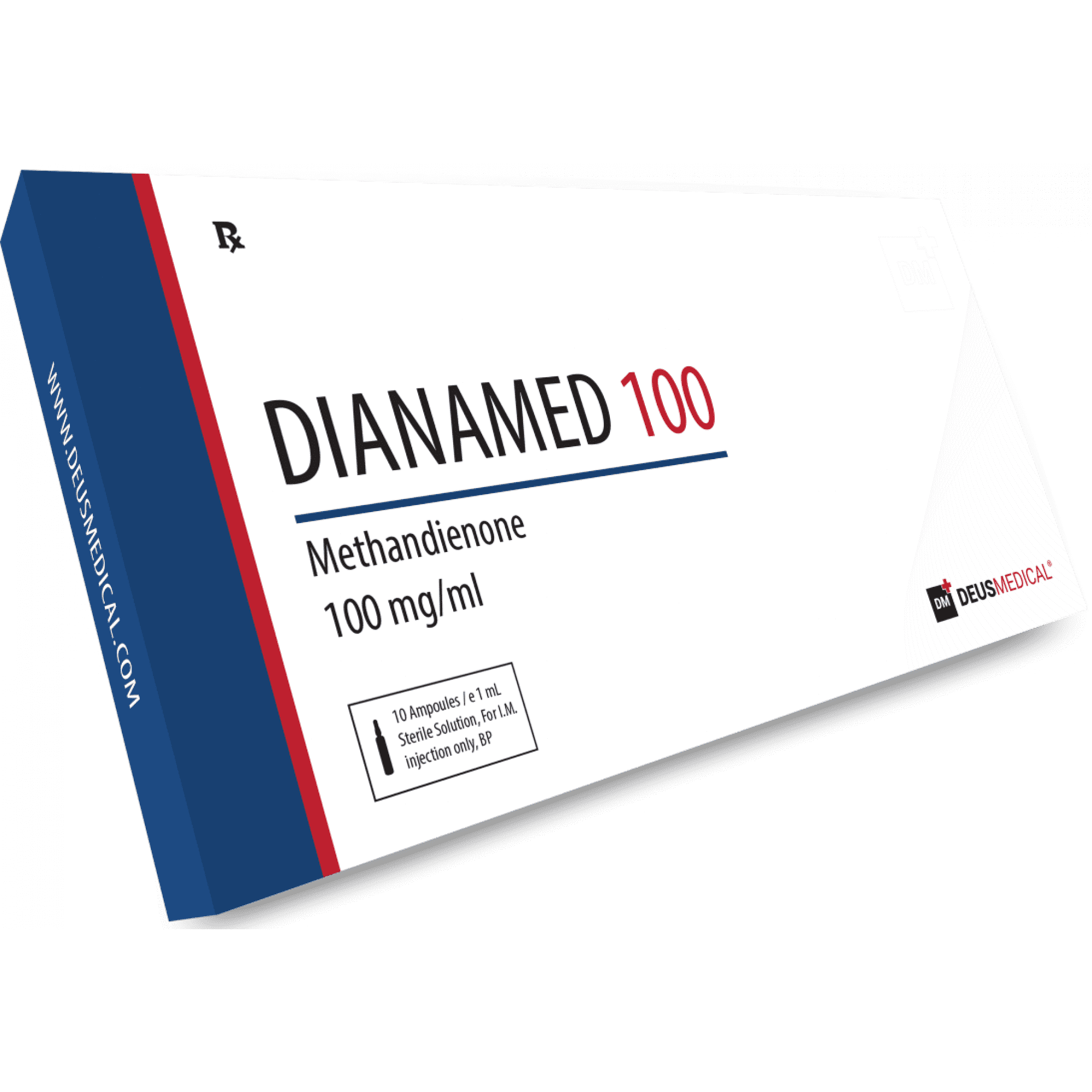 DIANAMED 100 (METHANDIENONE) INJECTABLE STEROID IN AMPOULES