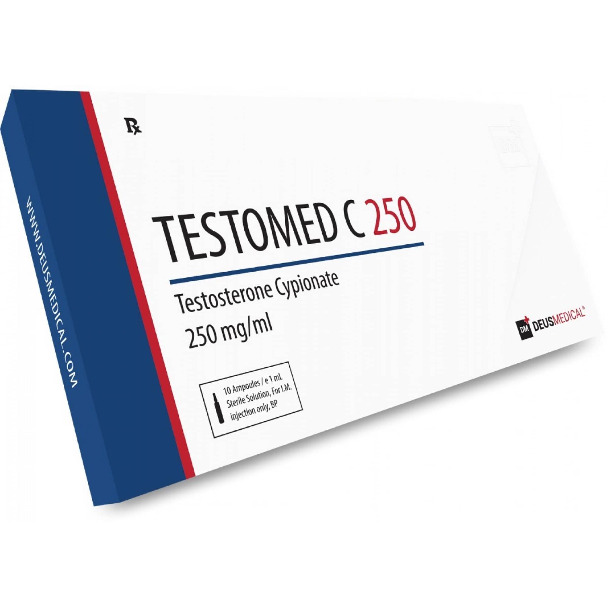 ESTEROIDE INYECTABLE TESTOMED C 250 EN AMPOLLAS