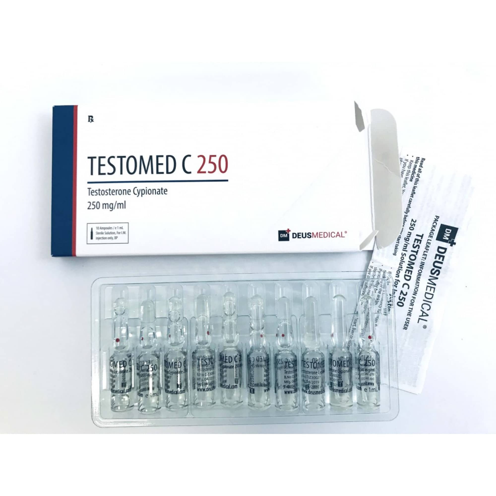 ESTEROIDE INYECTABLE TESTOMED C 250 EN AMPOLLAS - Imagen 2