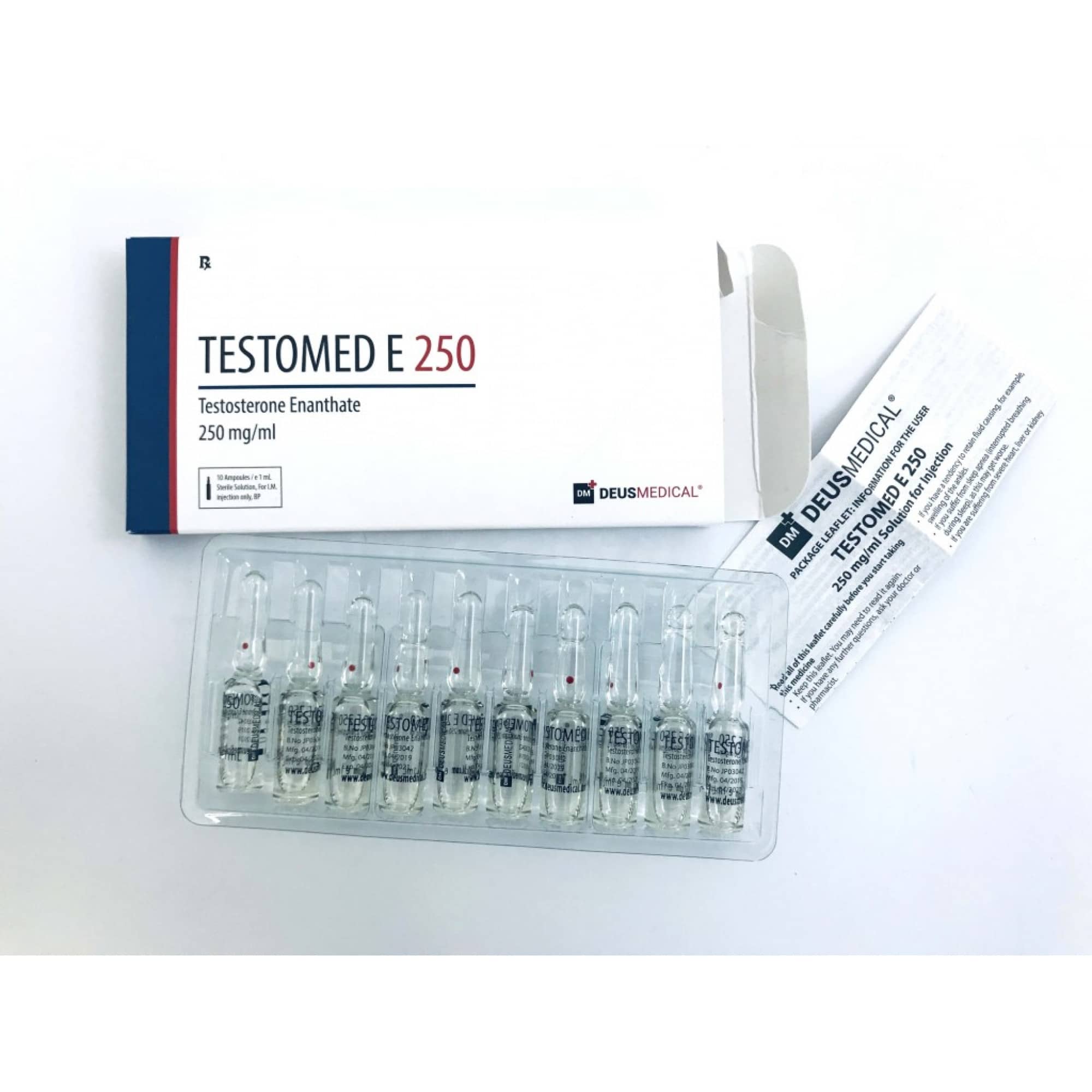 ESTEROIDE INYECTABLE TESTOMED E 250 EN AMPOLLAS - Imagen 2