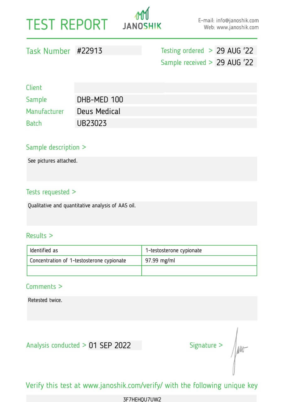 DHB-MED 100 STÉROÏDE INJECTABLE EN AMPOULES – Image 2