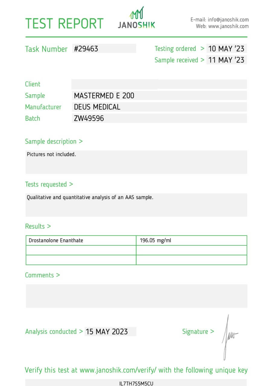 MASTERMED E 200 ESTEROIDE INYECTABLE EN AMPOLLAS - Imagen 3