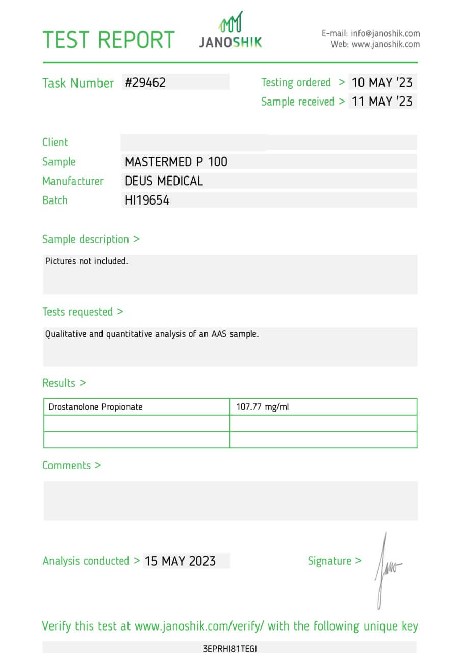 MASTERMED P 100 STÉROÏDE INJECTABLE EN AMPOULES – Image 3